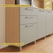 Cozinha Compacta Nobreza 7 Portas 2 Gavetas 100% Mdf Carvalho/Greige - Nesher