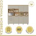 Cozinha Compacta Nobreza 7 Portas 2 Gavetas 100% Mdf Carvalho/Greige - Nesher