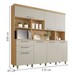 Cozinha Compacta Nobreza 7 Portas 2 Gavetas 100% Mdf Carvalho/Greige - Nesher