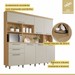 Cozinha Compacta Nobreza 7 Portas 2 Gavetas 100% Mdf Carvalho/Greige - Nesher