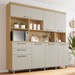 Cozinha Compacta Nobreza 7 Portas 2 Gavetas 100% Mdf Carvalho/Greige - Nesher