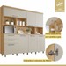 Cozinha Compacta Nobreza 7 Portas 2 Gavetas 100% Mdf Carvalho/Greige - Nesher