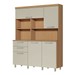 Cozinha Compacta Nobreza 5 Portas 2 Gavetas 100% Mdf Carvalho/Greige - Nesher