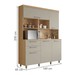 Cozinha Compacta Nobreza 5 Portas 2 Gavetas 100% Mdf Carvalho/Greige - Nesher