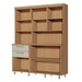 Cozinha Compacta Nobreza 5 Portas 2 Gavetas 100% Mdf Carvalho/Greige - Nesher