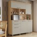 Cozinha Compacta Nobreza 5 Portas 2 Gavetas 100% Mdf Carvalho/Greige - Nesher