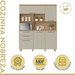 Cozinha Compacta Nobreza 5 Portas 2 Gavetas 100% Mdf Carvalho/Greige - Nesher