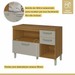 Cozinha Compacta Princesa 4 Portas 3 Gavetas Freijó/Off White - Nesher