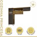 Cozinha Compacta Princesa 4 Portas 3 Gavetas Ripado 100% Mdf Freijó/Grafite - Nesher