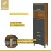 Cozinha Compacta Princesa 4 Portas 3 Gavetas Ripado 100% Mdf Freijó/Grafite - Nesher