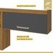 Cozinha Compacta Princesa 4 Portas 3 Gavetas Ripado 100% Mdf Freijó/Grafite - Nesher