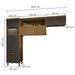 Cozinha Compacta Princesa 4 Portas 3 Gavetas Ripado 100% Mdf Freijó/Grafite - Nesher