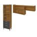 Cozinha Compacta Princesa 4 Portas 3 Gavetas Ripado 100% Mdf Freijó/Grafite - Nesher
