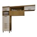Cozinha Compacta Princesa 4 Portas 3 Gavetas Ripado 100% Mdf Freijó/Off White - Nesher