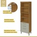 Cozinha Compacta Princesa 4 Portas 3 Gavetas Ripado 100% Mdf Freijó/Off White - Nesher