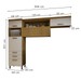 Cozinha Compacta Princesa 4 Portas 3 Gavetas Ripado 100% Mdf Freijó/Off White - Nesher