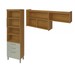 Cozinha Compacta Princesa 4 Portas 3 Gavetas Ripado 100% Mdf Freijó/Off White - Nesher