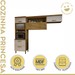 Cozinha Compacta Princesa 4 Portas 1 Gaveta Freijó/Off White - Nesher