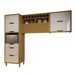 Cozinha Completa Imperatriz 5 Portas 3 Gavetas Ripado 100% Mdf Freijó/Off White - Nesher