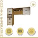 Cozinha Completa Imperatriz 5 Portas 3 Gavetas Ripado 100% Mdf Freijó/Off White - Nesher