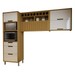 Cozinha Completa Imperatriz 4 Portas 3 Gavetas Ripado 100% Mdf Freijó/Off White - Nesher