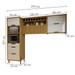 Cozinha Completa Imperatriz 4 Portas 3 Gavetas Ripado 100% Mdf Freijó/Off White - Nesher