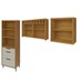 Cozinha Completa Imperatriz 4 Portas 3 Gavetas Ripado 100% Mdf Freijó/Off White - Nesher