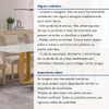 Mesa de Jantar 6 Lugares Isadora Luisa com Vidro Cinamomo/Off White/Veludo Bege Claro - Cel Móveis