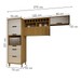 Cozinha Completa Imperatriz 4 Portas 3 Gavetas Ripado 100% Mdf Freijó/Off White - Nesher