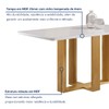 Mesa de Jantar 4 Lugares Isadora Luisa com Vidro Cinamomo/Off White/Marrom - Cel Móveis