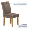 Mesa de Jantar 4 Lugares Isadora Luisa com Vidro Cinamomo/Off White/Bege Escuro - Cel Móveis