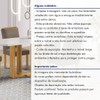 Mesa de Jantar 4 Lugares Isadora Luisa com Vidro Cinamomo/Off White/Bege Escuro - Cel Móveis