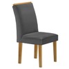Mesa de Jantar 4 Lugares Isadora Luisa com Vidro Cinamomo/Off White/Cinza - Cel Móveis