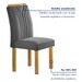Mesa de Jantar 6 Lugares Celeste com Vidro Off White/Cinamomo/Cinza - Cel Móveis