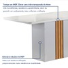 Mesa de Jantar 4 Lugares Celeste com Vidro Off White/Cinamomo/Marrom - Cel Móveis