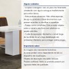 Mesa de Jantar 4 Lugares Celeste com Vidro Off White/Cinamomo/Marrom - Cel Móveis