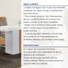 Mesa de Jantar 4 Lugares Celeste com Vidro Off White/Cinamomo/Bege Escuro - Cel Móveis