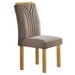 Mesa de Jantar 4 Lugares Celeste com Vidro Off White/Cinamomo/Bege Escuro - Cel Móveis