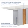 Mesa de Jantar 4 Lugares Celeste com Vidro Off White/Cinamomo/Bege Escuro - Cel Móveis