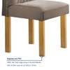 Mesa de Jantar 4 Lugares Celeste com Vidro Off White/Cinamomo/Bege Escuro - Cel Móveis
