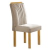 Mesa de Jantar 4 Lugares Celeste com Vidro Off White/Cinamomobege Claro - Cel Móveis