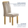 Mesa de Jantar 4 Lugares Celeste com Vidro Off White/Cinamomobege Claro - Cel Móveis