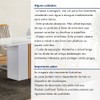 Mesa de Jantar 4 Lugares Celeste com Vidro Off White/Cinamomobege Claro - Cel Móveis