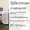Mesa de Jantar 4 Lugares Celeste com Vidro Off White/Cinamomo/Cinza - Cel Móveis