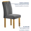 Mesa de Jantar 4 Lugares Celeste com Vidro Off White/Cinamomo/Cinza - Cel Móveis