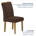 Mesa de Jantar 6 Lugares Celeste Luisa com Vidro Off White/Cinamomo/Marrom - Cel Móveis