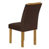 Mesa de Jantar 6 Lugares Celeste Luisa com Vidro Off White/Cinamomo/Marrom - Cel Móveis