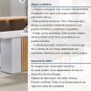 Mesa de Jantar 6 Lugares Celeste Luisa com Vidro Off White/Cinamomo/Marrom - Cel Móveis