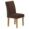 Mesa de Jantar 6 Lugares Celeste Luisa com Vidro Off White/Cinamomo/Marrom - Cel Móveis