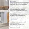 Mesa de Jantar 6 Lugares Celeste Luisa com Vidro Off White/Cinamomo/Bege Escuro - Cel Móveis